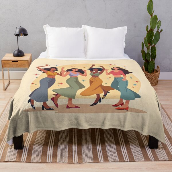 Item preview, Dance Party - Diverse Women Dancing Flat Vector Art designed and sold by WowDezign.