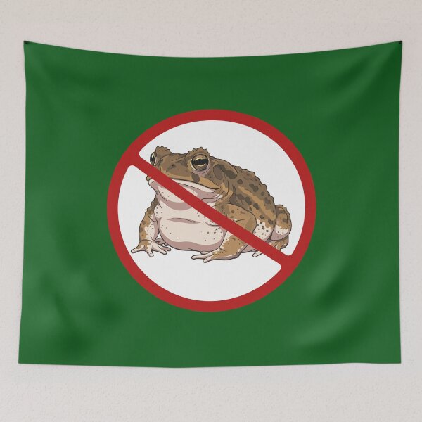 Item preview, Prohibited Sign, Cain Toad Sign, Pest Control, Novelty Sign, Frog designed and sold by AASparksDesigns.