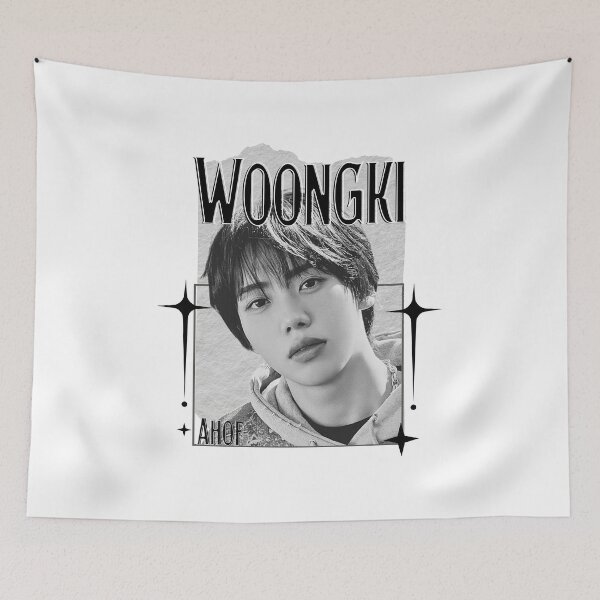 Item preview, AHOF Woongki Kpop Boy group Scrapbook Collage Cozy Y2K Vintage Design designed and sold by HELL0WBELLO.