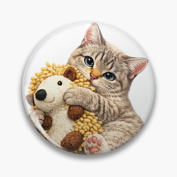Item preview, kitten hugging its teddy bear designed and sold by PasoaPaso2025.