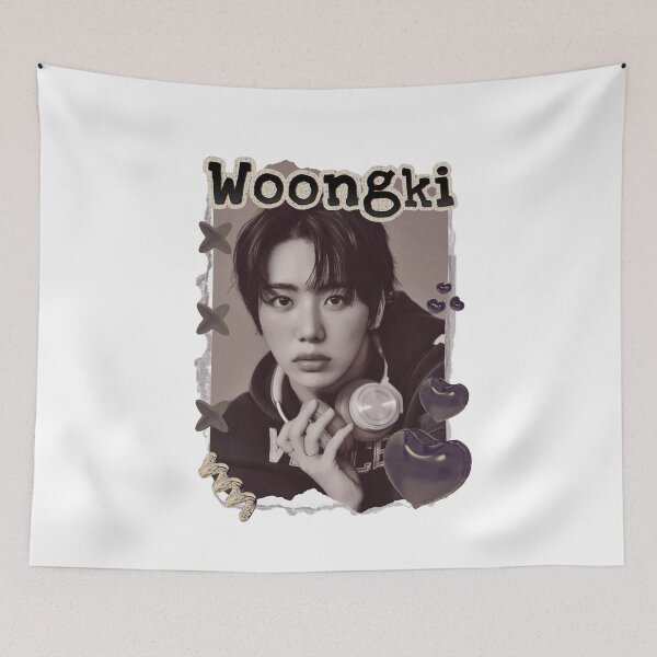 Item preview, AHOF Woongki Kpop Boy group Scrapbook Collage Cozy Y2K Vintage Design designed and sold by HELL0WBELLO.