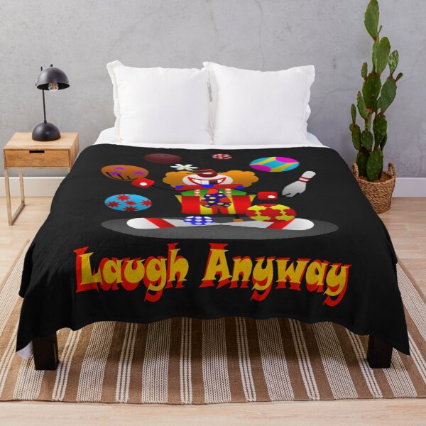 Item preview, Colorful Clown Art – Laugh Anyway Quote designed and sold by NotEqualOfficial.