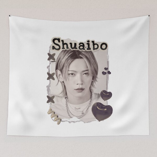 Item preview, AHOF Shuaibo Kpop Boy group Scrapbook Collage Cozy Y2K Vintage Design designed and sold by HELL0WBELLO.