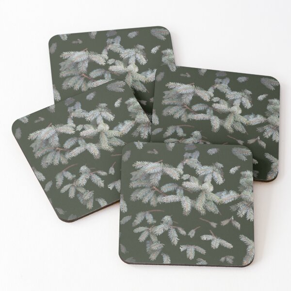 Item preview, Pine Branch Pattern on Dark Background designed and sold by Arturo Daniel Garcia Palomo.