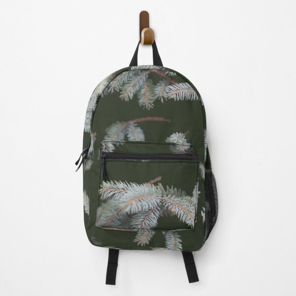 Item preview, Pine Branch Pattern on Dark Background designed and sold by Arturo Daniel Garcia Palomo.