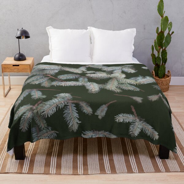 Item preview, Pine Branch Pattern on Dark Background designed and sold by Arturo Daniel Garcia Palomo.