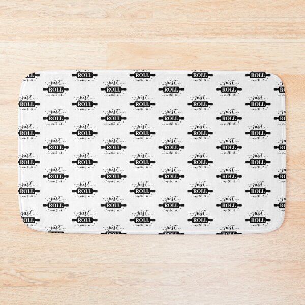 Item preview, Just Roll With It Funny Kitchen Quote - Humorous Baking Rolling Pin Art designed and sold by FuzionRaptor.
