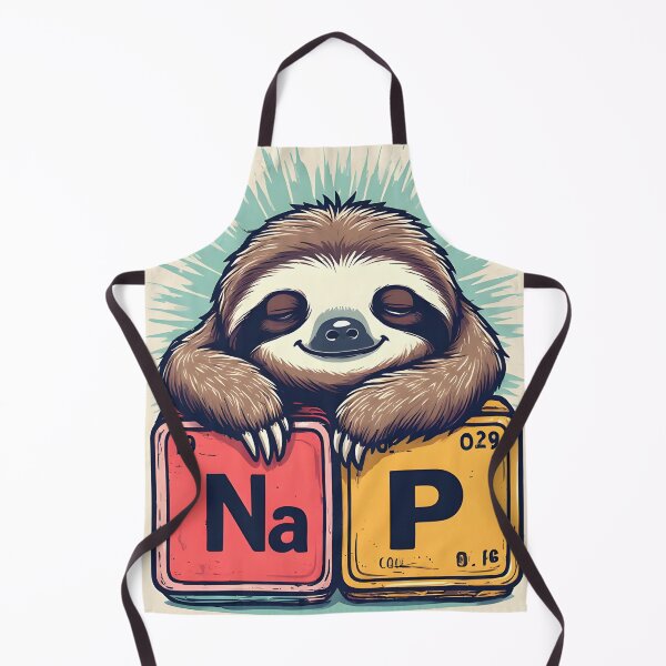 Item preview, Funny Chemistry Sloth Art – “Na P” Nap Periodic Table  designed and sold by owi-art.