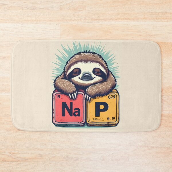 Item preview, Funny Chemistry Sloth Art – “Na P” Nap Periodic Table  designed and sold by owi-art.