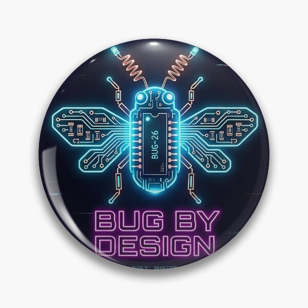 Item preview, Bug By Design Circuit Board Neon Logo - Cybersecurity Enthusiast designed and sold by Bug by Design.