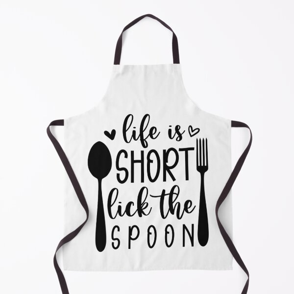 Item preview, Life Is Short Lick The Spoon Funny Kitchen Quote - Cute Baking Dessert Art designed and sold by FuzionRaptor.