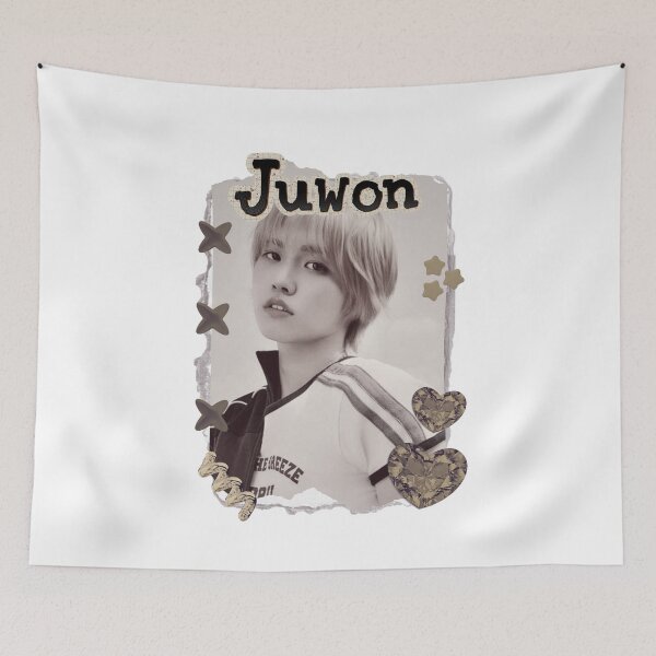 Item preview, AHOF Juwon Kpop Boy group Scrapbook Collage Cozy Y2K Vintage Design designed and sold by HELL0WBELLO.