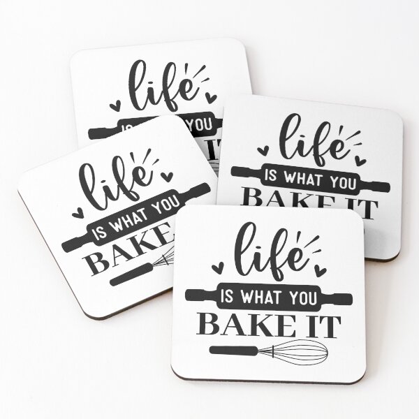 Item preview, Life Is What You Bake It Funny Kitchen Quote - Cute Baking Pastry Chef Art designed and sold by FuzionRaptor.