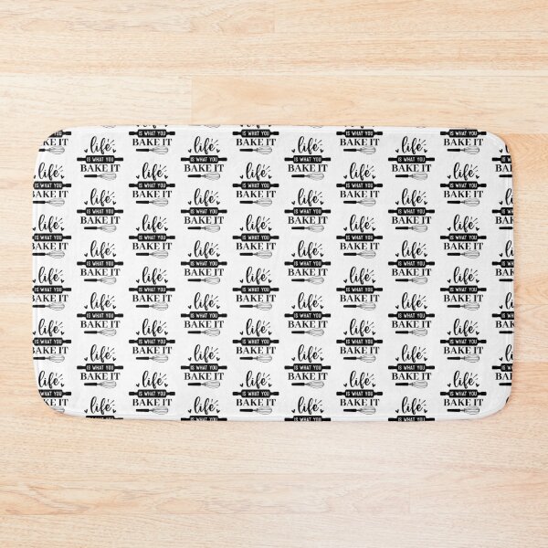 Item preview, Life Is What You Bake It Funny Kitchen Quote - Cute Baking Pastry Chef Art designed and sold by FuzionRaptor.