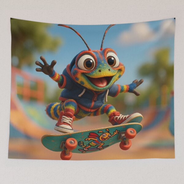 Item preview, Skater Rainbow Grasshopper designed and sold by Sillytoe.
