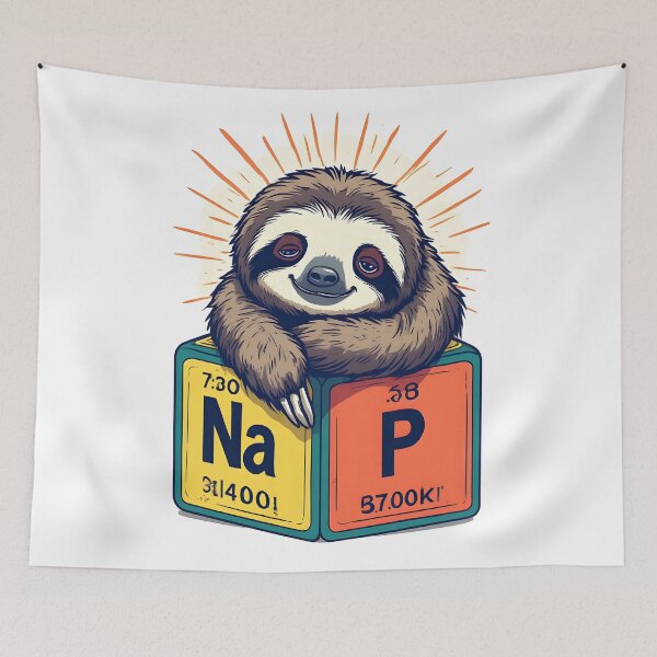 Item preview, Na P Nap Sloth – Funny Periodic Table Chemistry Pun  designed and sold by owi-art.