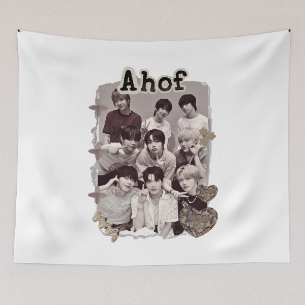 Item preview, AHOF Kpop Boy group Scrapbook Collage Cozy Y2K Vintage Design designed and sold by HELL0WBELLO.