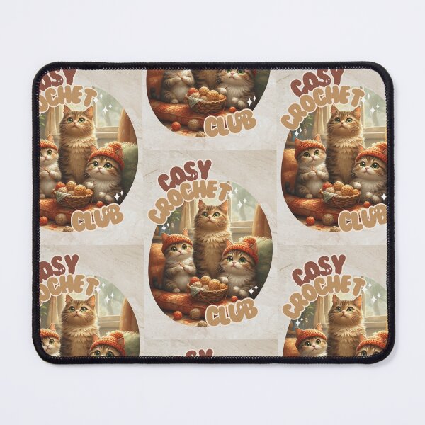 Item preview, Cosy Crochet Club cute and crafty cats designed and sold by Art by Kristie.