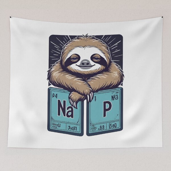 Item preview, Funny Sloth Chemistry Pun – Nap Periodic Table Elements  designed and sold by owi-art.