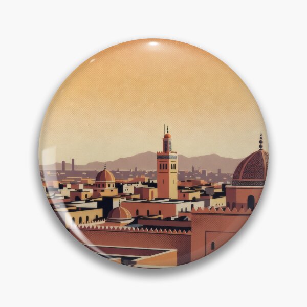 Item preview, Marrakech Morocco Vintage Travel Wall Art designed and sold by Atlas Poster Co..