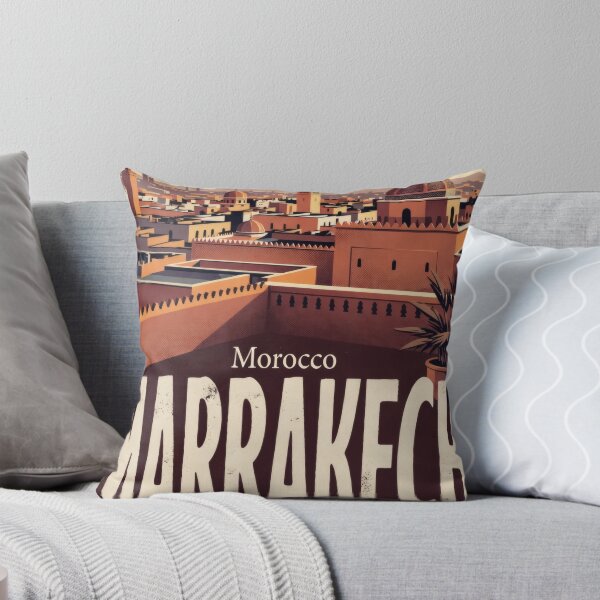 Item preview, Marrakech Morocco Vintage Travel Wall Art designed and sold by Atlas Poster Co..