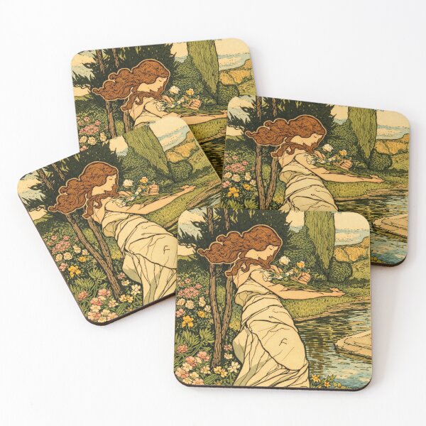 Item preview, Art Nouveau Demeter and Persephone Myth Illustration for Greek Mythology Art Lovers designed and sold by RickE.