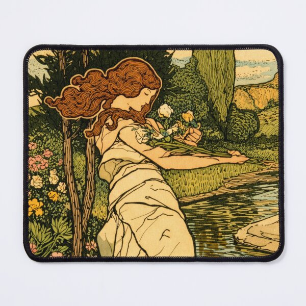 Item preview, Art Nouveau Demeter and Persephone Myth Illustration for Greek Mythology Art Lovers designed and sold by RickE.