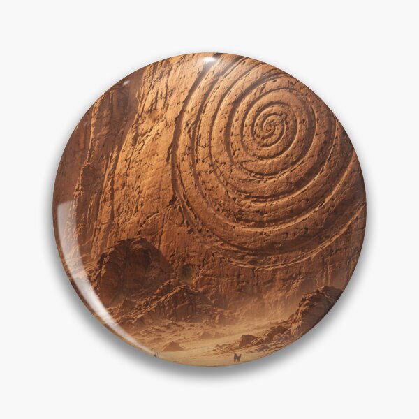 Item preview, Ancient Spiral Cliff Monument | Mythic Desert Civilisation Wall Art | Spiral Ages Fantasy Landscape designed and sold by Element Horizon Studio.