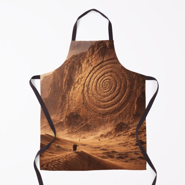 Item preview, Ancient Spiral Cliff Monument | Mythic Desert Civilisation Wall Art | Spiral Ages Fantasy Landscape designed and sold by Element Horizon Studio.