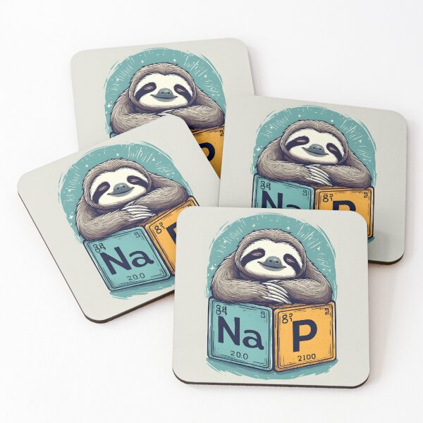 Item preview, Nap Chemistry Pun Sloth – Periodic Table Science Humor designed and sold by owi-art.