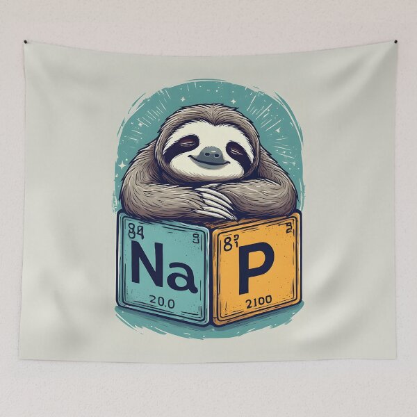 Item preview, Nap Chemistry Pun Sloth – Periodic Table Science Humor designed and sold by owi-art.