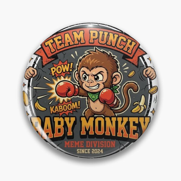 Item preview, Team Punch Baby Monkey Meme - The Tiniest Fighter Vintage Retro designed and sold by Wear Sculpt.