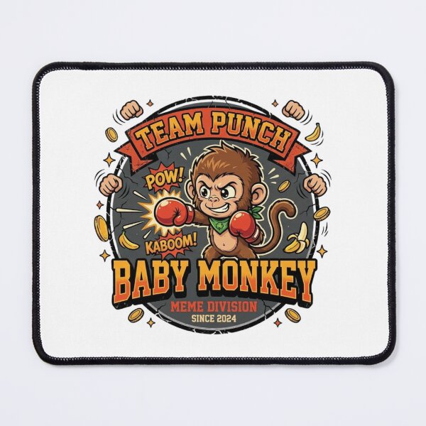 Item preview, Team Punch Baby Monkey Meme - The Tiniest Fighter Vintage Retro designed and sold by Wear Sculpt.