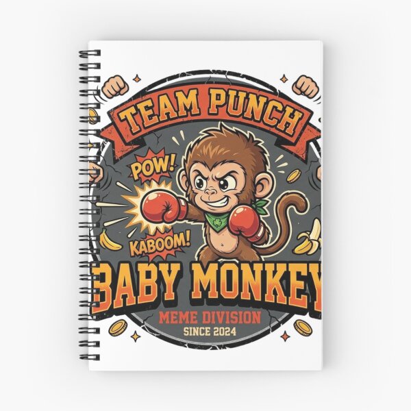 Item preview, Team Punch Baby Monkey Meme - The Tiniest Fighter Vintage Retro designed and sold by Wear Sculpt.