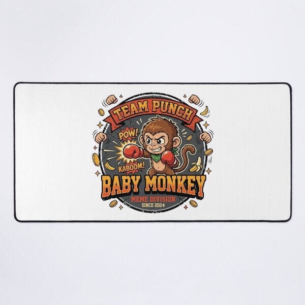 Item preview, Team Punch Baby Monkey Meme - The Tiniest Fighter Vintage Retro designed and sold by Wear Sculpt.