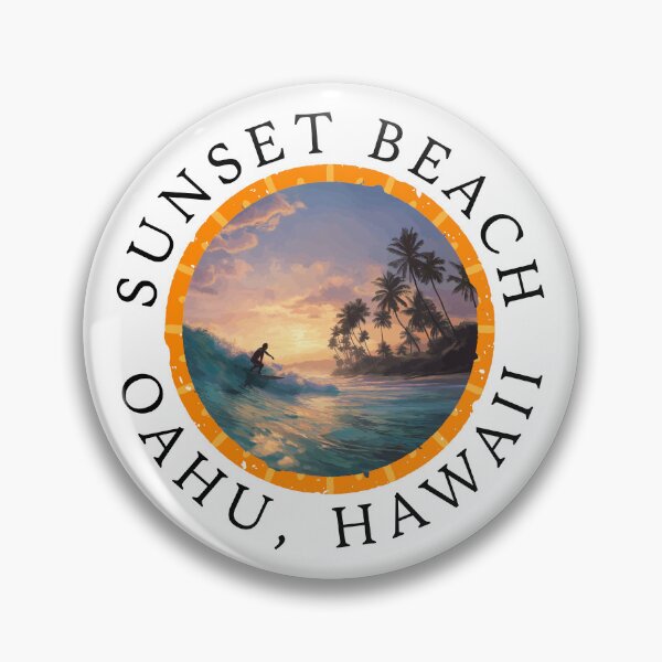 Artikelvorschau, Sunset Beach - Hawaii (mit schwarzer Schrift) entworfen und verkauft von VelvetRoom.