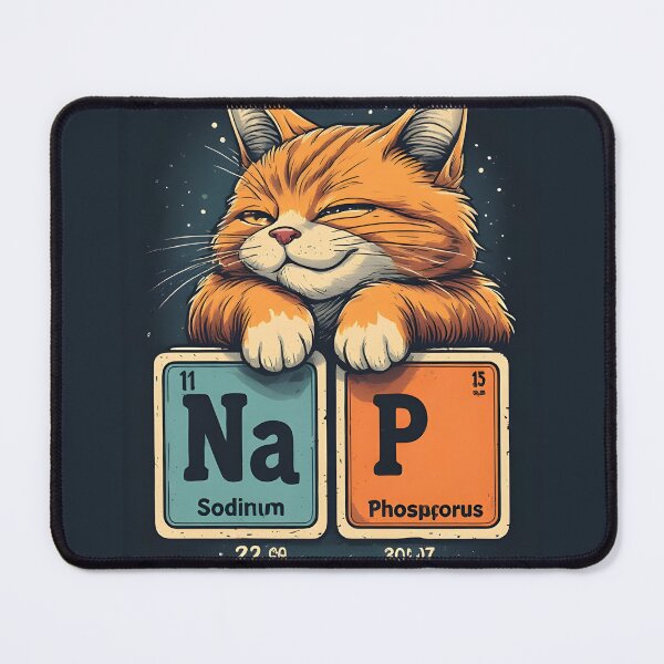 Item preview, Nap Chemistry Pun Cat – Funny Na P Periodic Table designed and sold by owi-art.