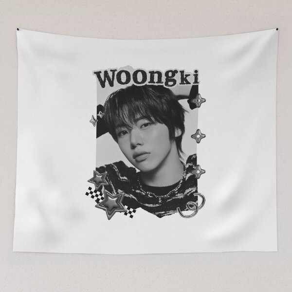 Item preview, AHOF Woongki Kpop Boy group Scrapbook Collage Cozy Y2K Vintage Design designed and sold by AJUNICE STUDIO.