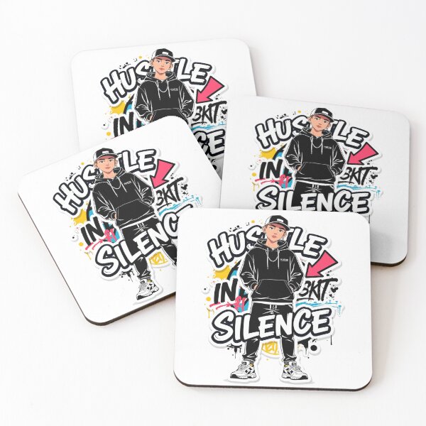 Item preview, Hustle In Silence Streetwear Graphic – Motivational Urban Hip Hop Boy Illustration designed and sold by FlipFit.