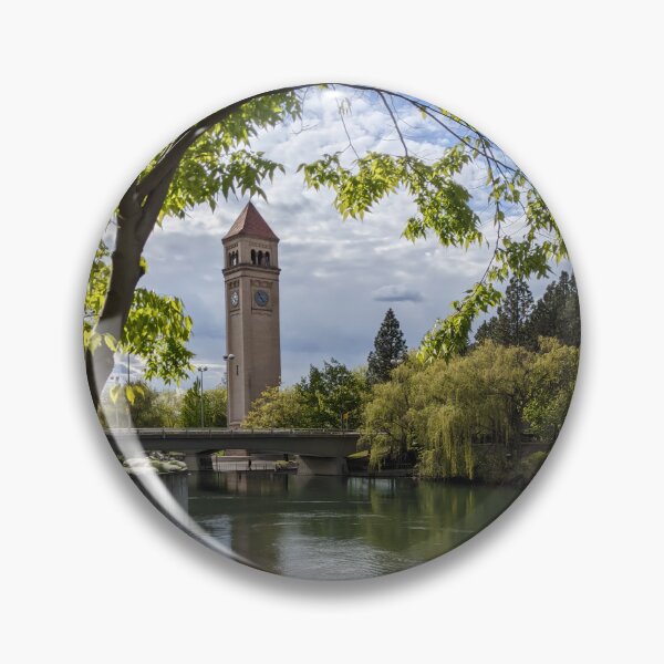 Item preview, Riverfront Park and Spokane Clocktower designed and sold by InlandStyle.