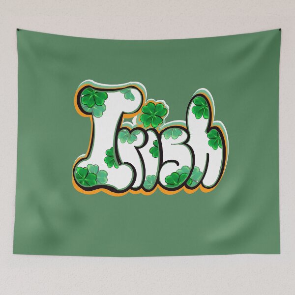 Item preview, Irish Clover pattern Shamrock - Ireland Flag colors colours green three leaf clover shamrock. Best Irish gifts designed and sold by Artonmytee.