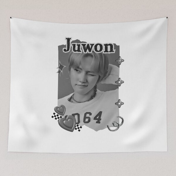 Item preview, AHOF Juwon Kpop Boy group Scrapbook Collage Cozy Y2K Vintage Design designed and sold by AJUNICE STUDIO.