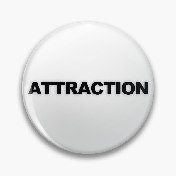 Item preview, ATTRACTION — Black Minimal Bold Type Statement designed and sold by WORDPAUSE.