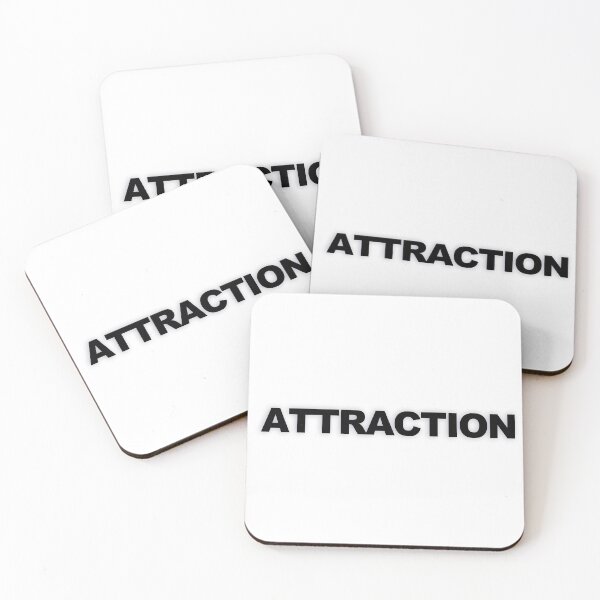 Item preview, ATTRACTION — Black Minimal Bold Type Statement designed and sold by WORDPAUSE.