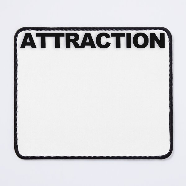 Item preview, ATTRACTION — Black Minimal Bold Type Statement designed and sold by WORDPAUSE.