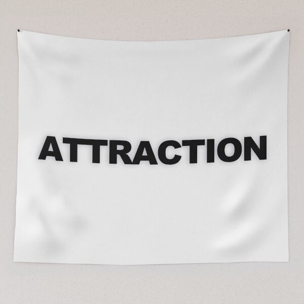 Item preview, ATTRACTION — Black Minimal Bold Type Statement designed and sold by WORDPAUSE.