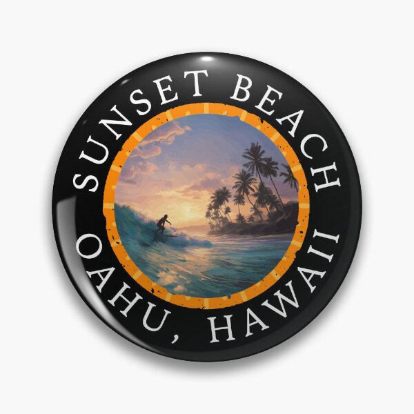 Artikelvorschau, Sunset Beach - Hawaii (mit weißer Schrift) entworfen und verkauft von VelvetRoom.