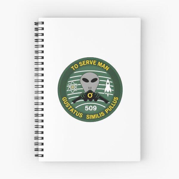 Item preview, "To Serve Man" Sci-Fi Parody Military Patch designed and sold by CharlieDesings.