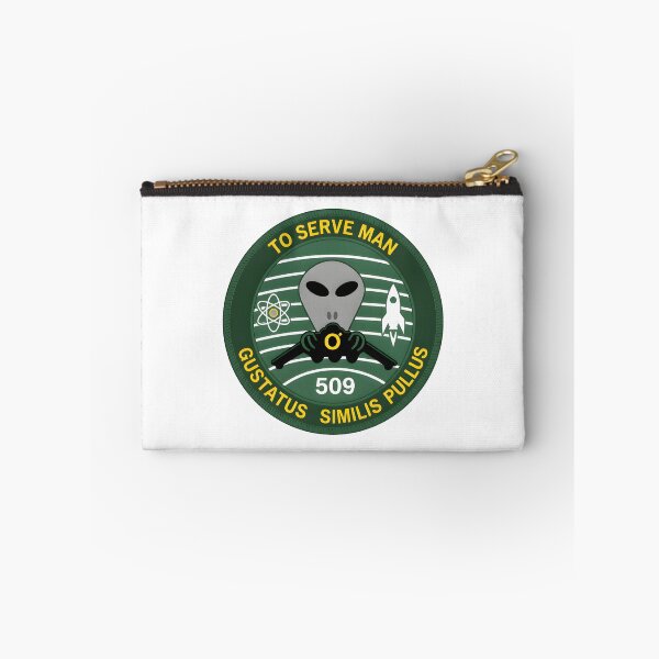 Item preview, "To Serve Man" Sci-Fi Parody Military Patch designed and sold by CharlieDesings.