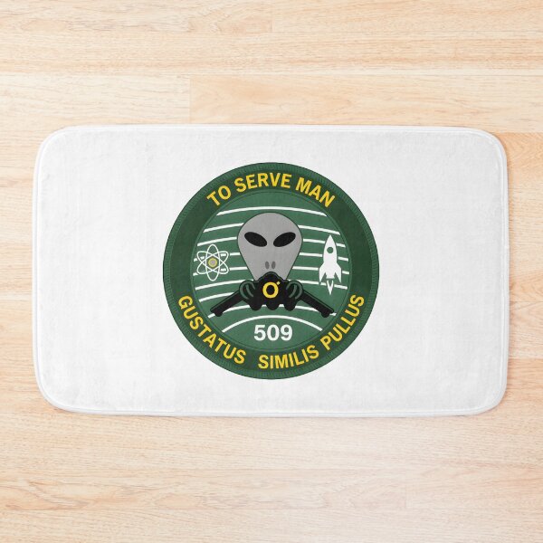 Item preview, "To Serve Man" Sci-Fi Parody Military Patch designed and sold by CharlieDesings.
